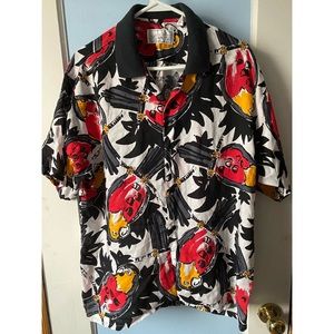 Large Men’s Parrot Button-Up